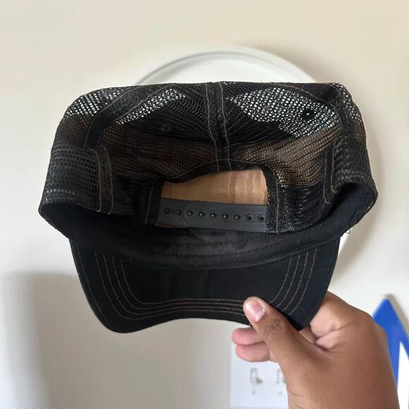 Vintage Von Dutch Skull & Crossbones Double Patch Trucker Hat - Picture 4 of 5